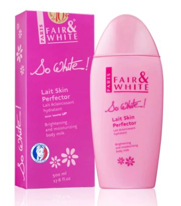 FAIR & WHITE So White Skin Perfector Body Lotion- 500ml / 17.6 oz, Sareya Beauty Supply Store in Calgary Alberta Canada